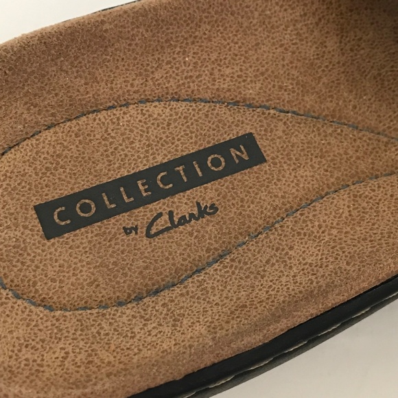 CLARKS Leather Comfort Sandals Leisa Cacti Q Slip On Slide Sandals Size 9.5 - Picture 12 of 16